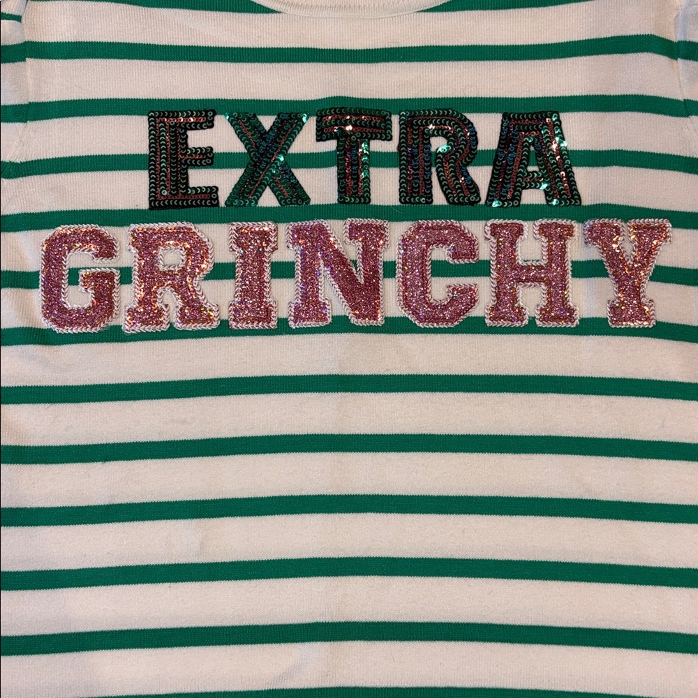 Judith March Extra Grinchy Striped Pullover Sz Large - Picture 3 of 4